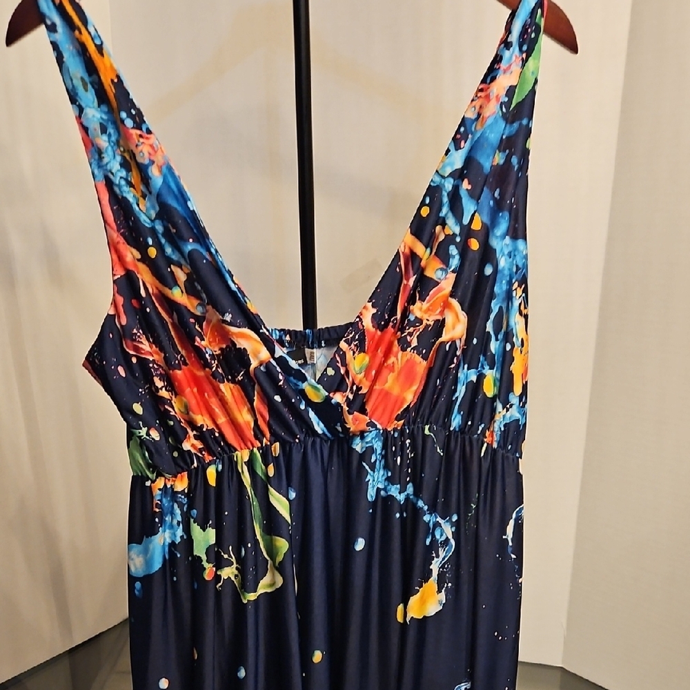 Colorful Abstract Maxi Dress - Picture 2 of 5